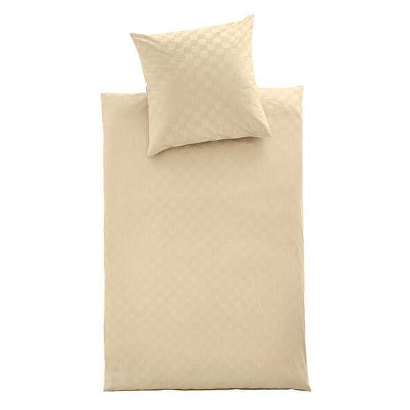 Roupa de cama de luxo em damasco para férias, bege