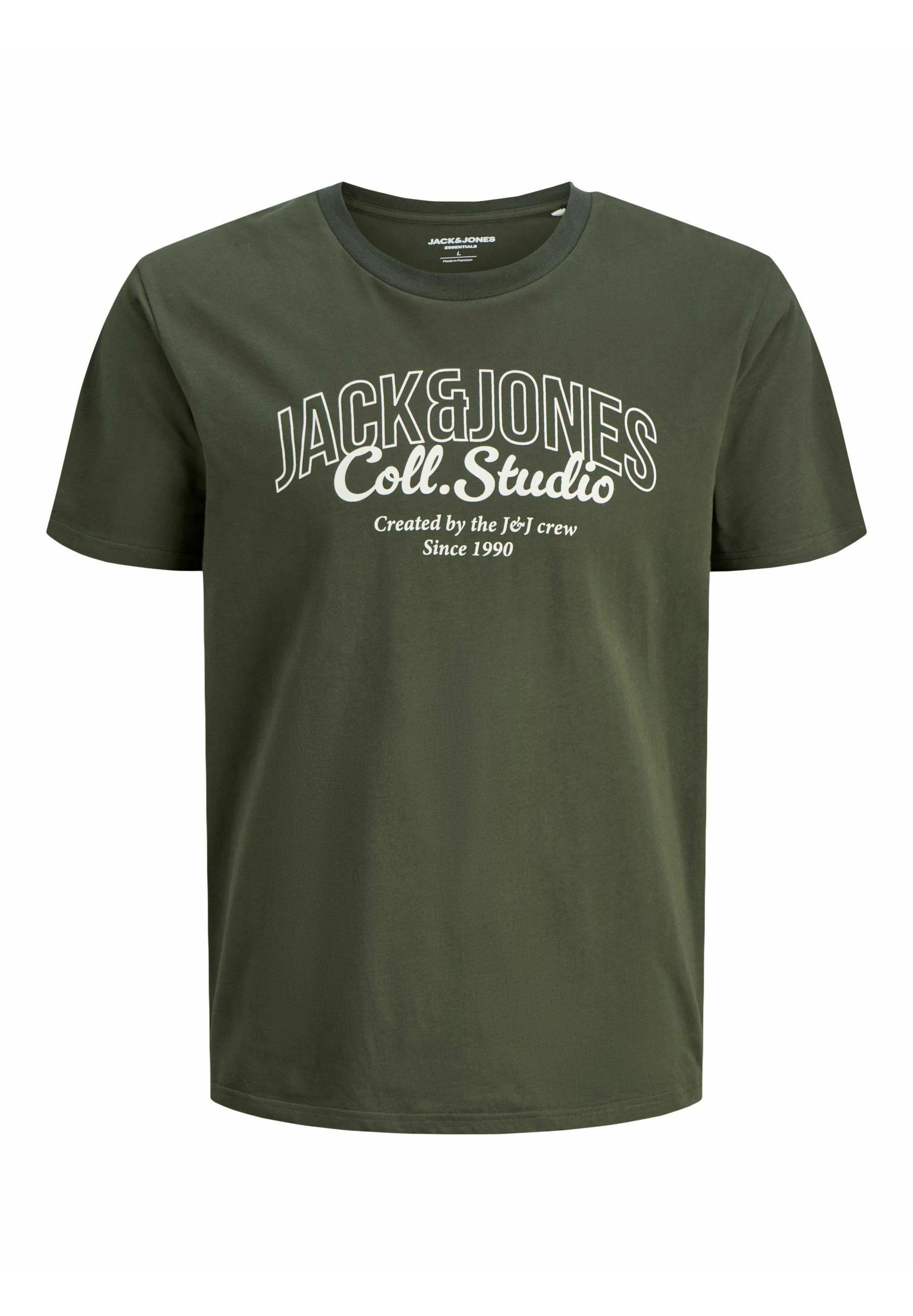 Jack & Jones PLUS SIZE 3ER-PACK LOGO - Camiseta estampada - branco antigo