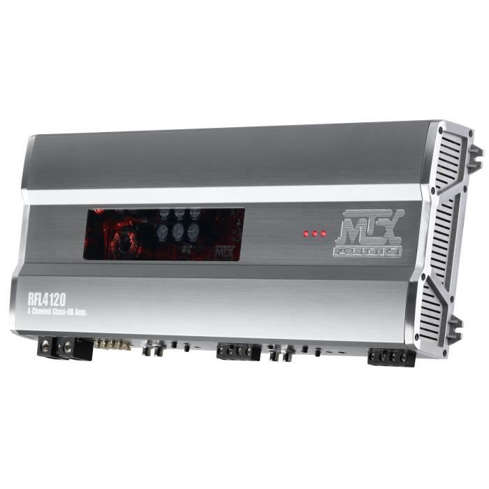 MTX RFL4120 High-End Car Amplifier 4x200W RMS @2Ω or 2x400W RMS @4Ω with variable active filters