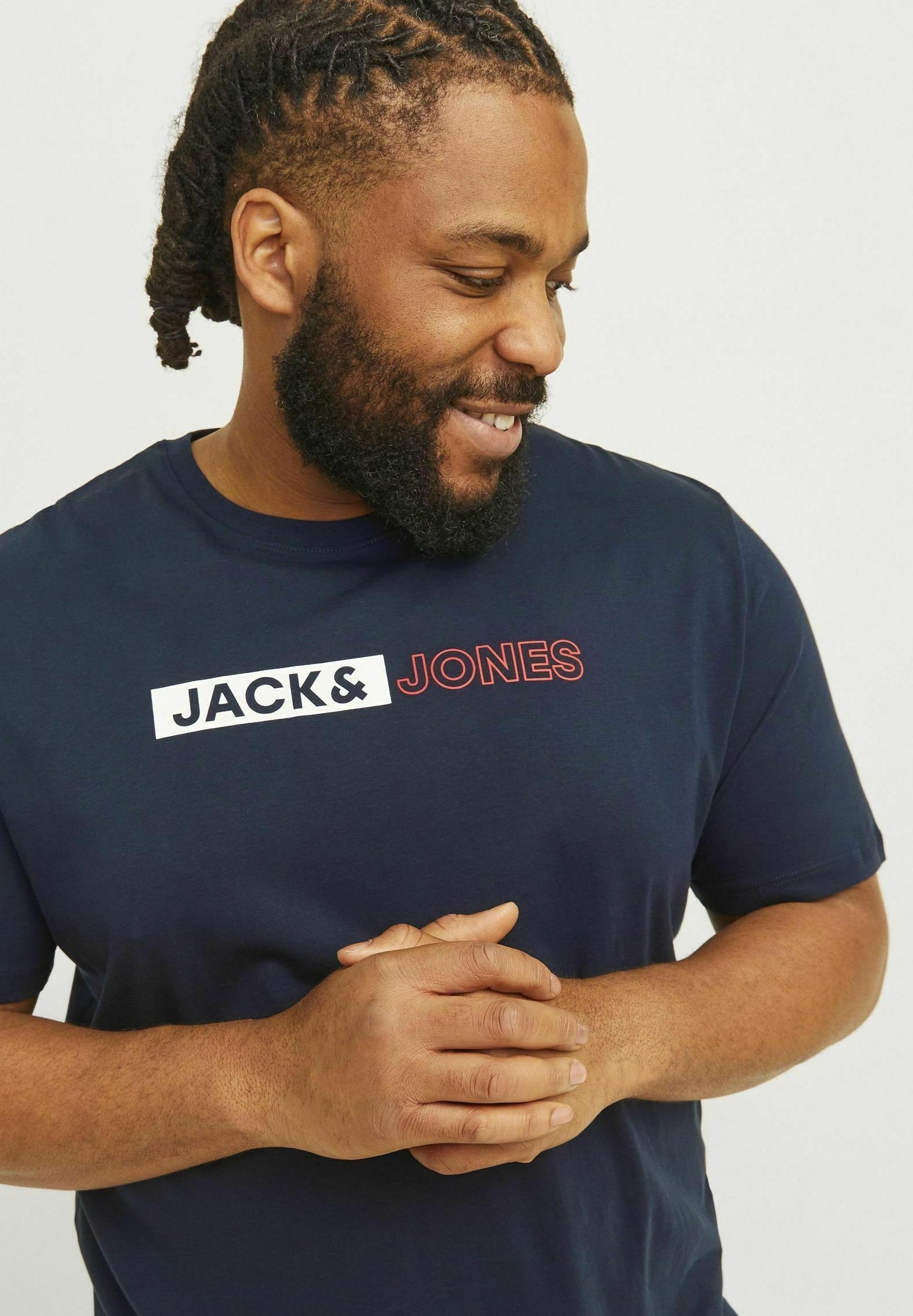 Logo Jack & Jones - T-shirt stampata - blazer blu navy