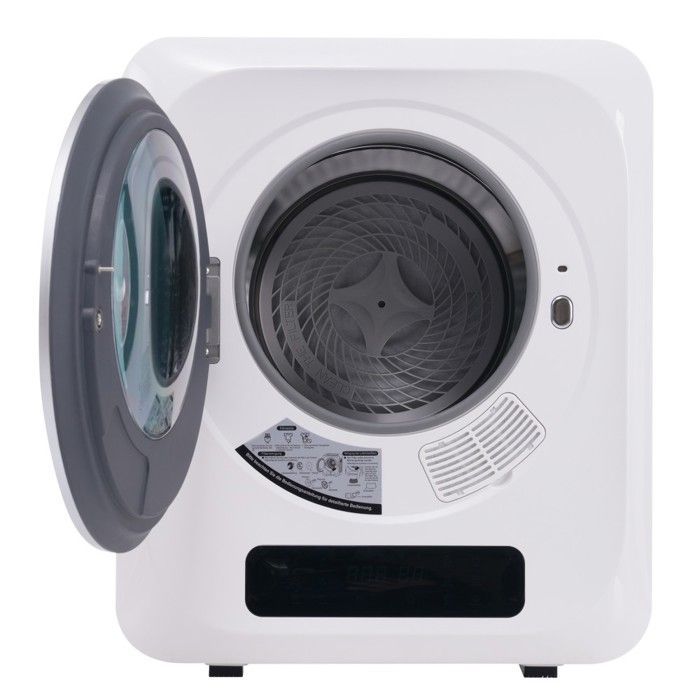Sèche-linge gaz 3-4kg inox 850W 6 programmes - Filtration multi-étapes - Fixation murale,Blanc 48x40x58cm
