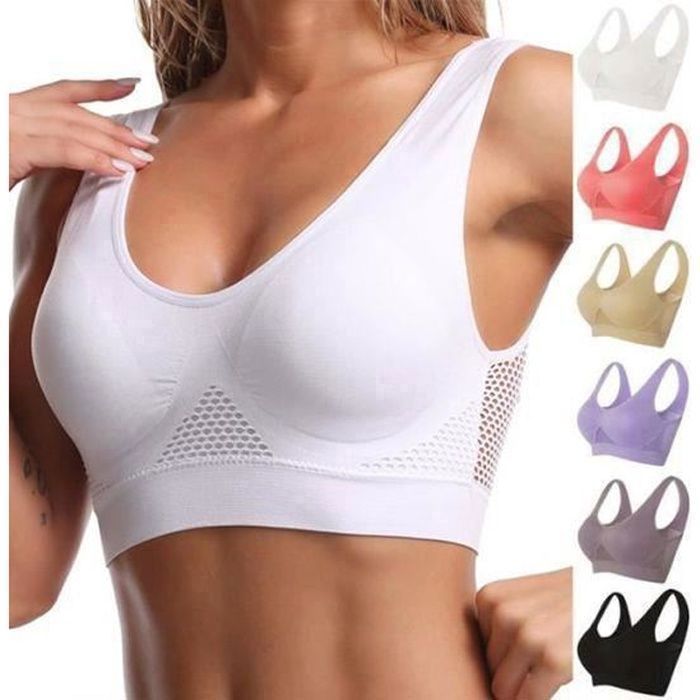 Paquete de 6 sujetadores cómodos sin costuras para mujer, tallas grandes S-6XL