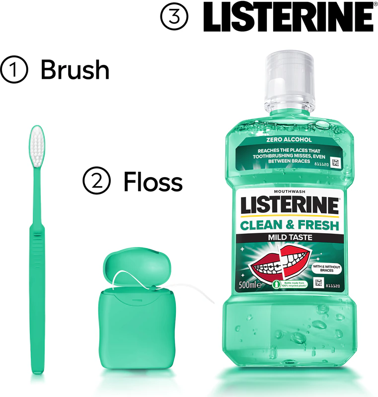 Listerine Clean & Fresh mondspoeling tegen gaatjes