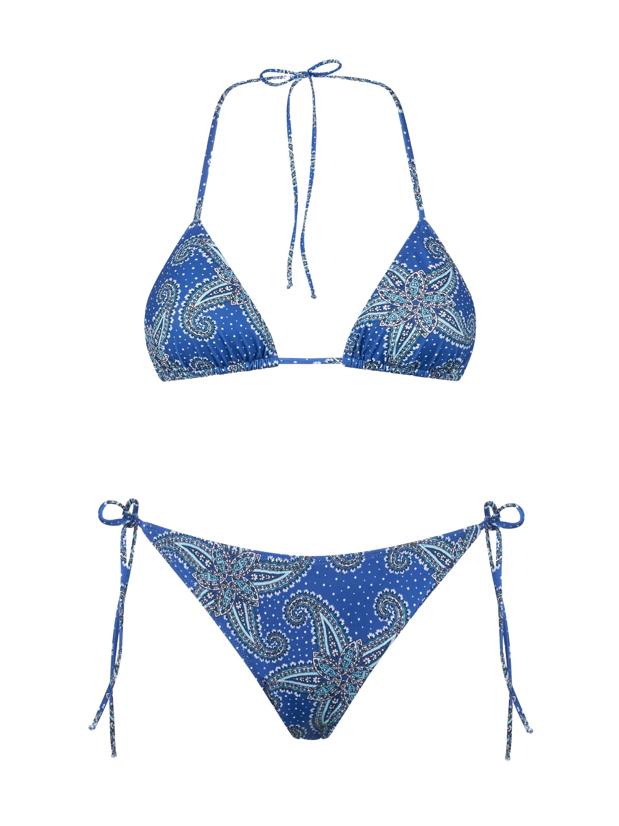 Dames driehoekbikini met paisleyprint
