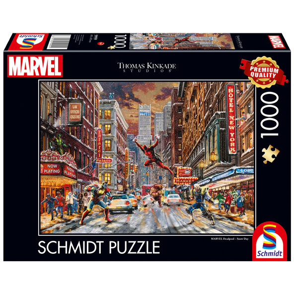 Παζλ T. Kinkade, 1.000 κομμάτια, Marvel, Deadpool, Snow Day