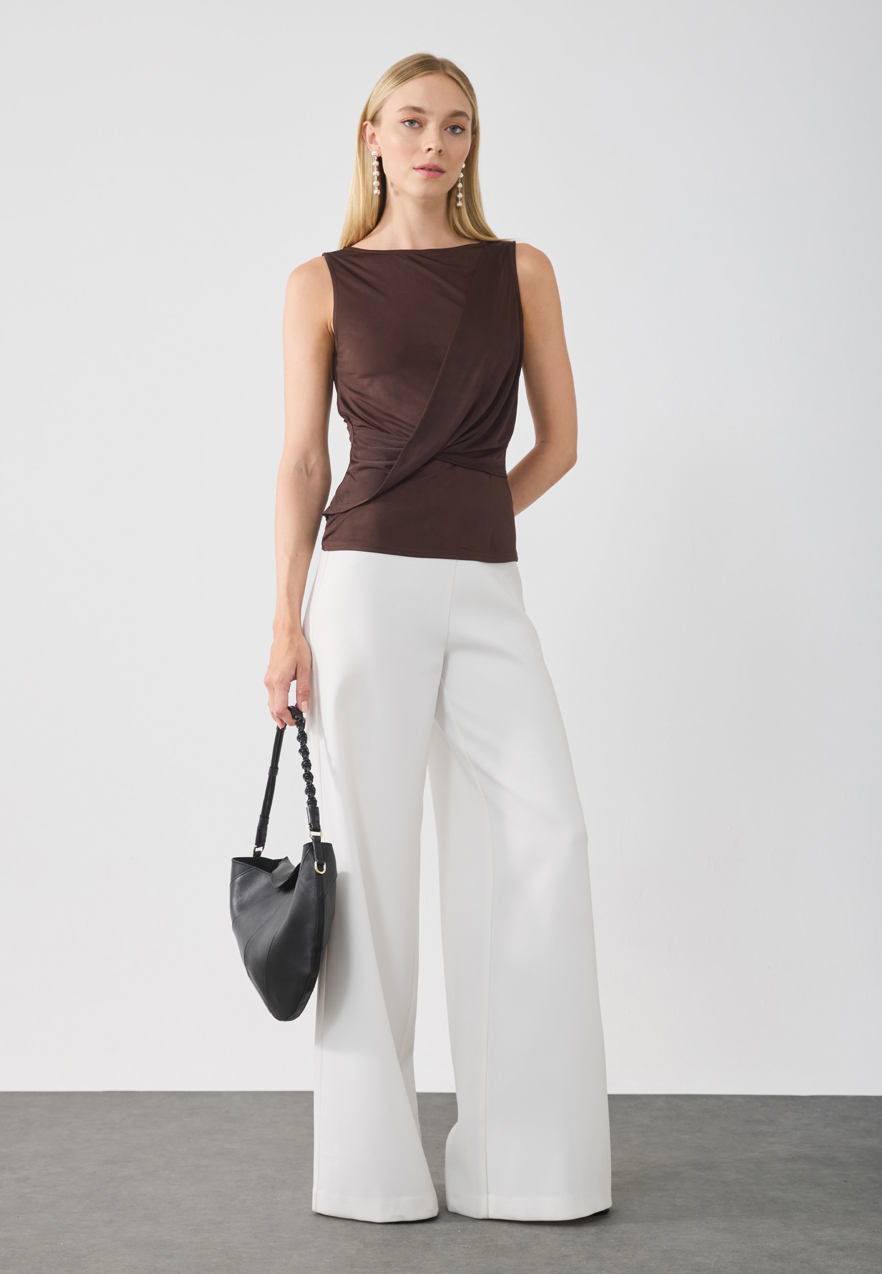 Anna Field Top - chocolade