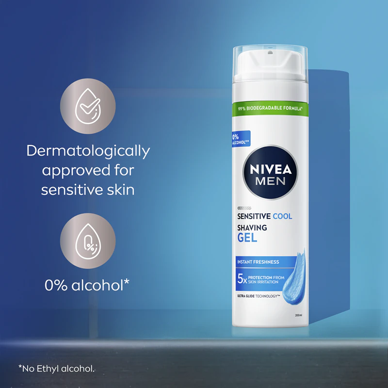 NIVEA MEN Sensitive scheergel voor mannen