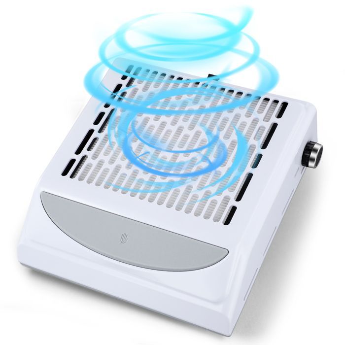 Aspirateur Ongles Professionnelle 100W,Avec Filtre,Aspirateur Manucure et Nail Poussière Collectionneur, Réglable Vitesse