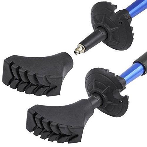 Puntas para bastones de marcha nórdica - DLZAOAO - 10 unidades - Goma - 1 cm de diámetro - Unisex