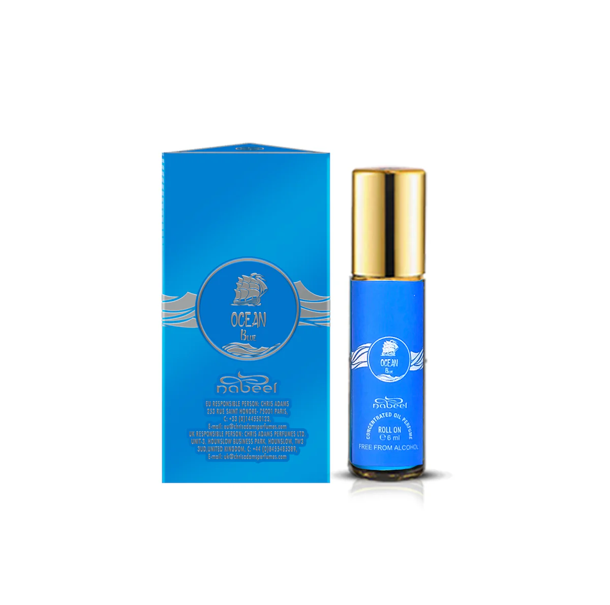 Oil Perfume Ocean Blue Roll On Oil Perfume - Huile de Parfum Unisex, Huile de Parfum, Parfum