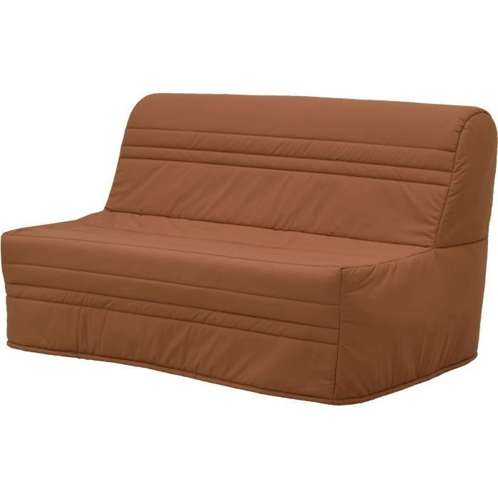 Sofá-cama JOE BZ de 2 lugares - Tecido terracota - Fabricado na França