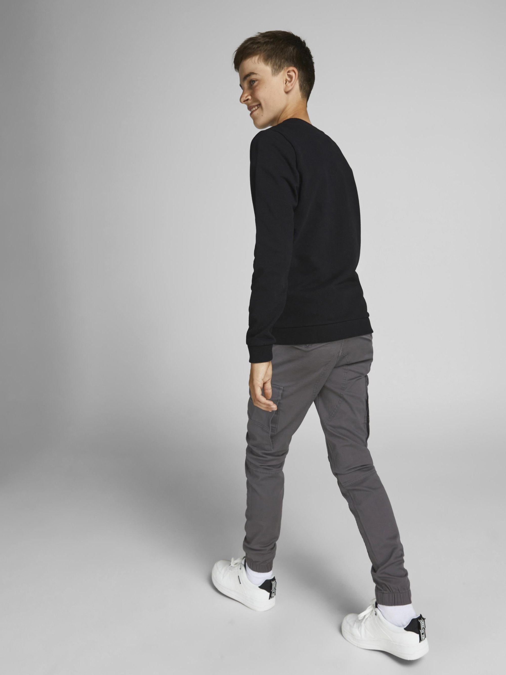 Jack & Jones Junior JJIPAUL JJFLAKE - Cargobroek - asfalt