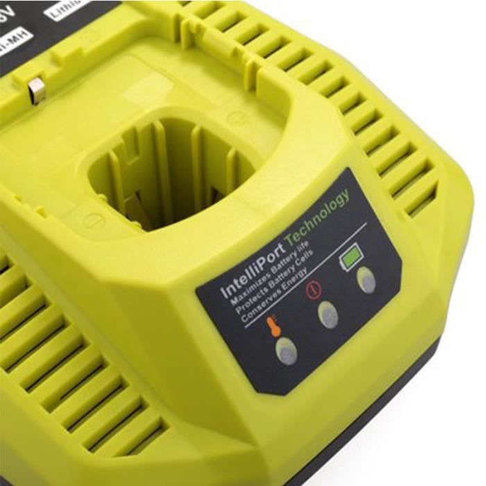 Cargador de baterías Ryobi - P103 P107 P108 P117 - 12V-18V - Enchufe europeo - Protección contra sobrecalentamiento