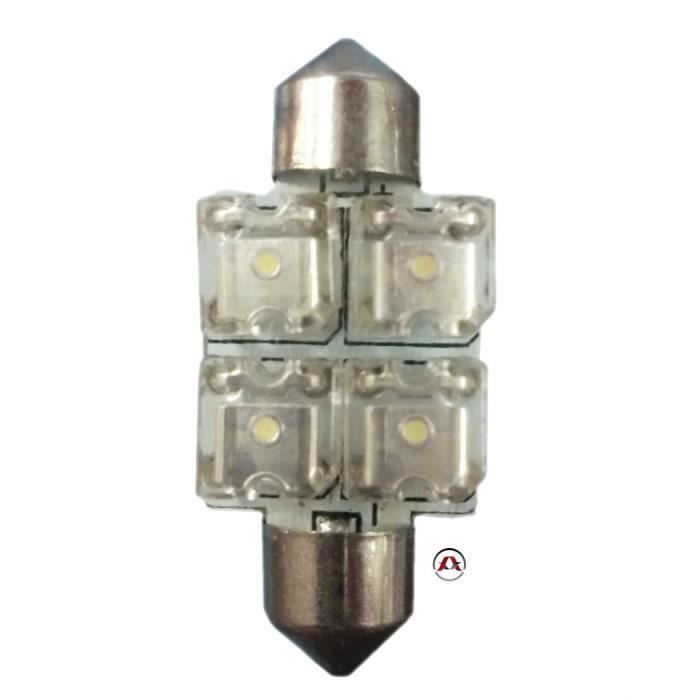 1 bombilla LED C5W 2x2 - 20x36 mm - Blanca
