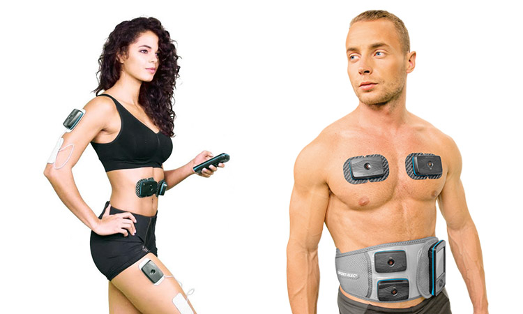 Bezmaksas darbības Sport-elec bezvadu muskuļu elektrostimulators + vēdera josta