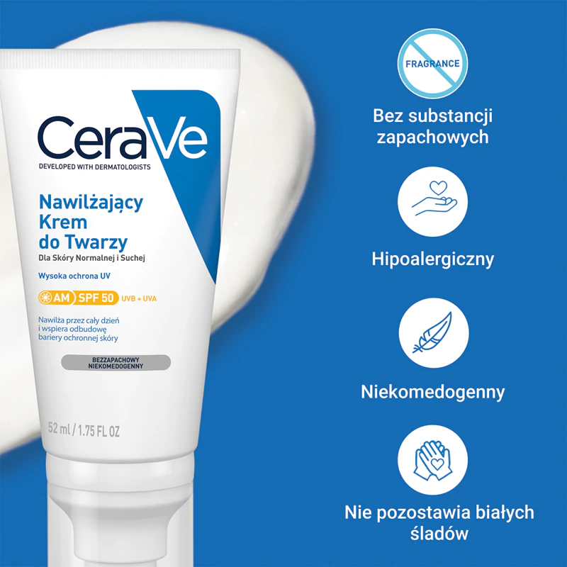 Hydratačný pleťový krém CeraVe Moisturizers SPF 50