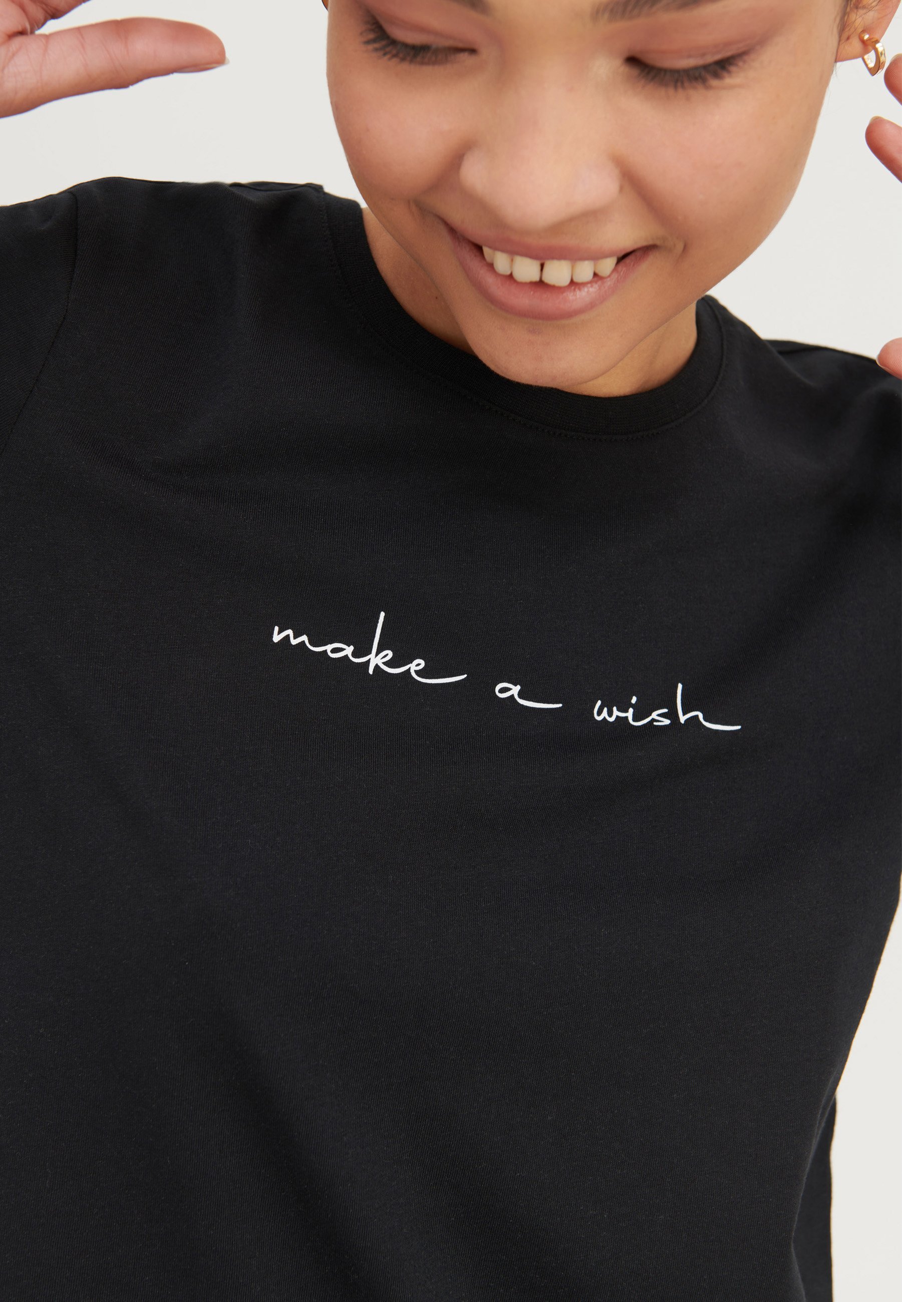 Even&Odd 2-pack - T-shirt met print - turquoise/zwart