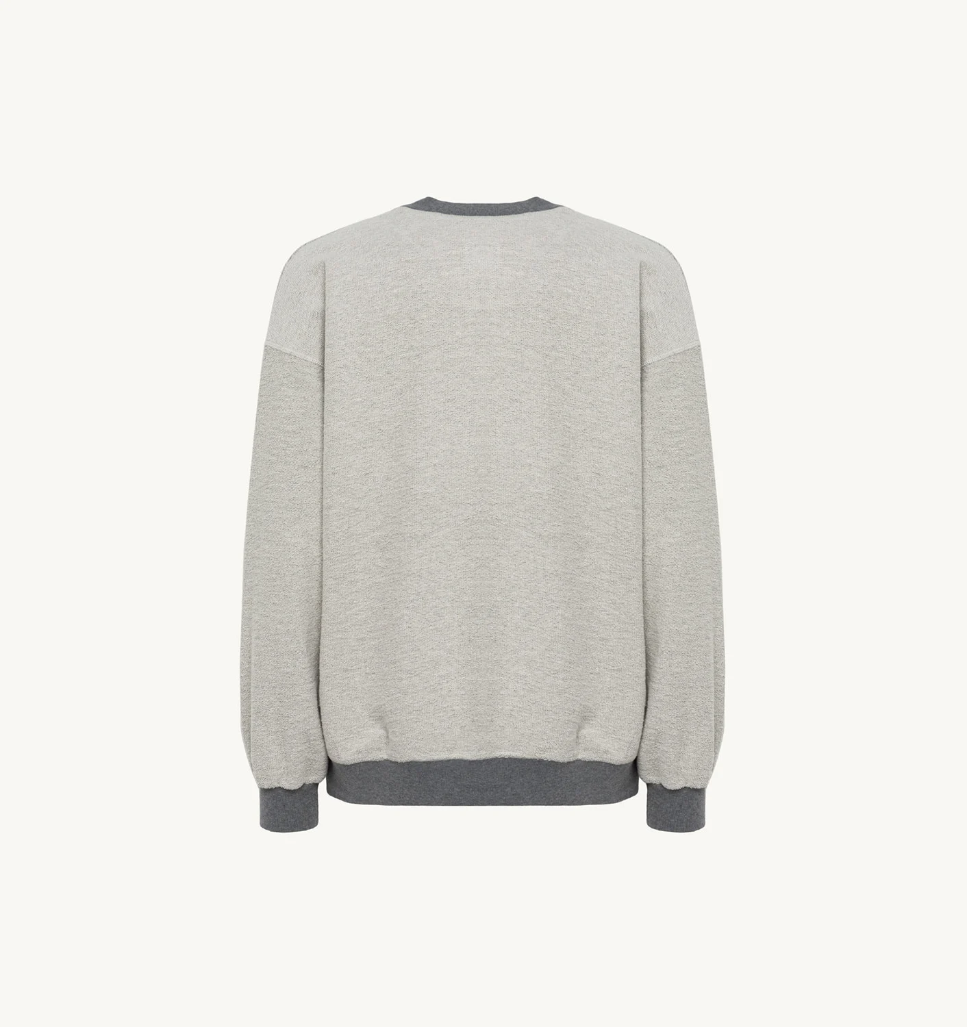 Hanorac din jersey de bumbac gri-melanj