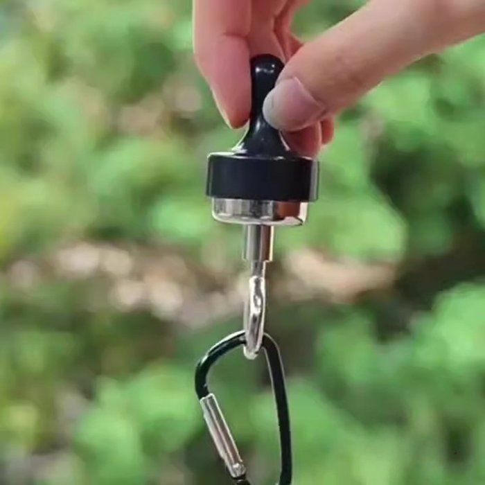 Artículos - Gancho magnético para acampar - Acero inoxidable - Anilla metálica para gancho para equipo de tienda de campaña - Soporte