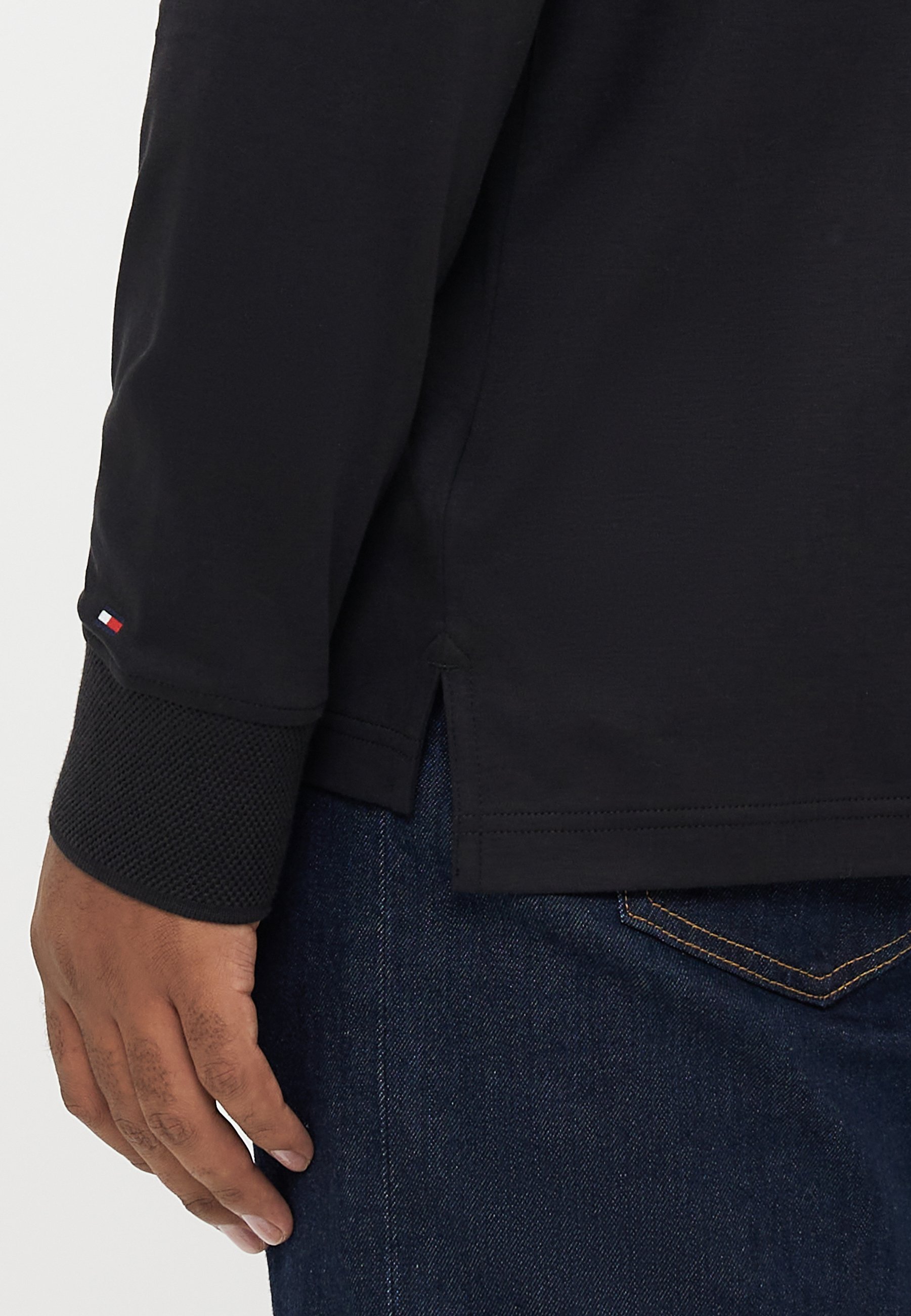 Tommy Hilfiger ZIP - Poloshirt - zwart