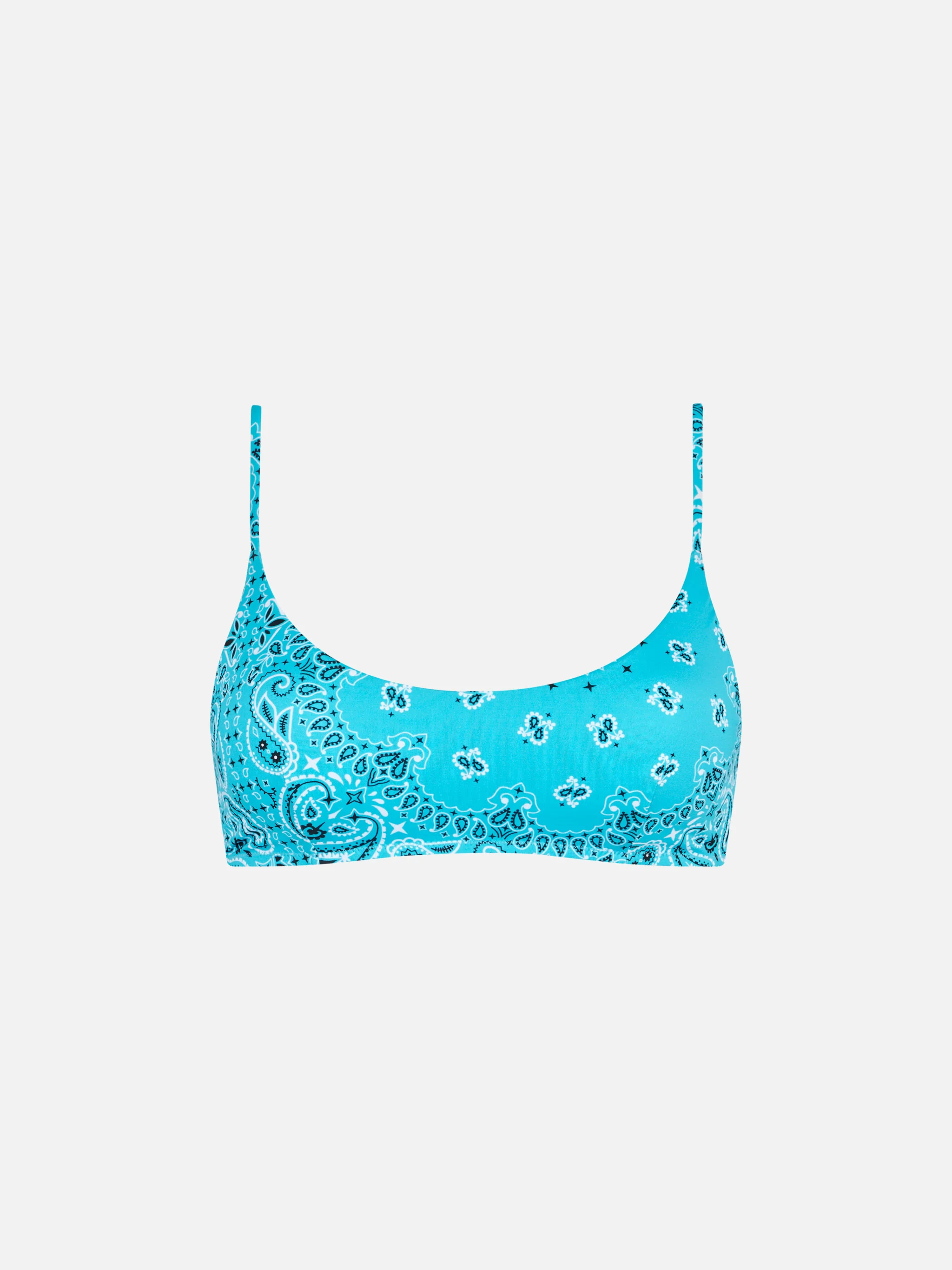 brassière pour femme avec imprimé bandana bleu