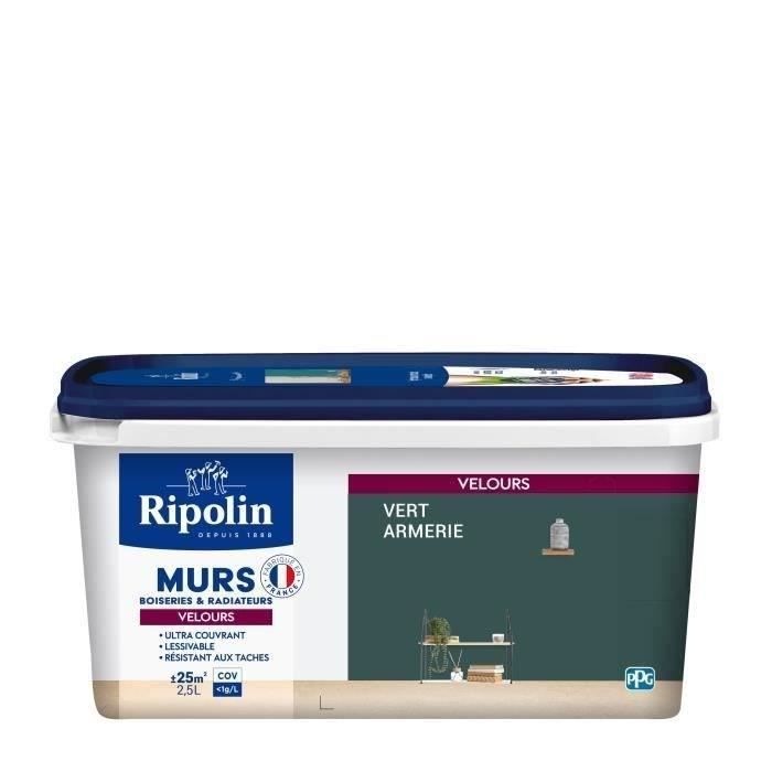 Pintura RIPOLIN Velvet Color para paredes, carpintería y radiadores - Verde Armerie