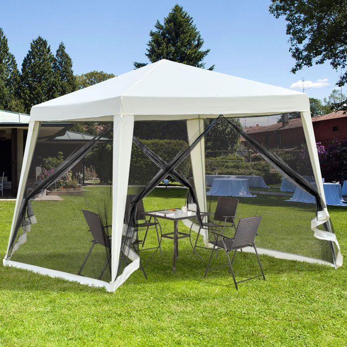 Outsunny - gazebo - Metal - 300x300x245cm - Beige