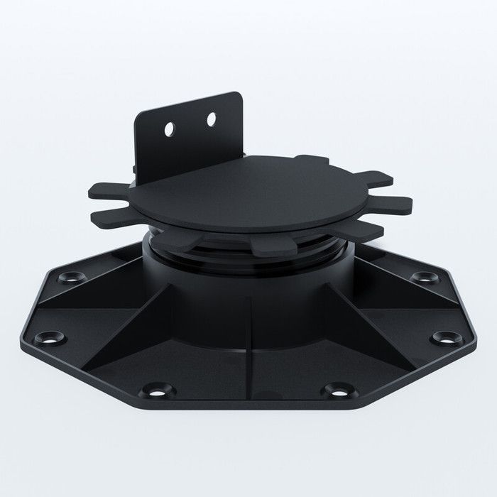 Lot de 50 plots 30-60 mm pour terrasse bois et composite - L: 151 mm - l: 151 mm - Noir
