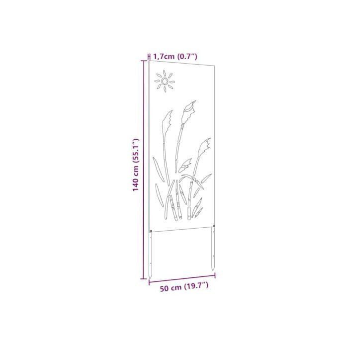 Outdoor wall decoration - vidaXL - Anthracite - Cold-rolled steel - Weather-resistant - Vibrant design