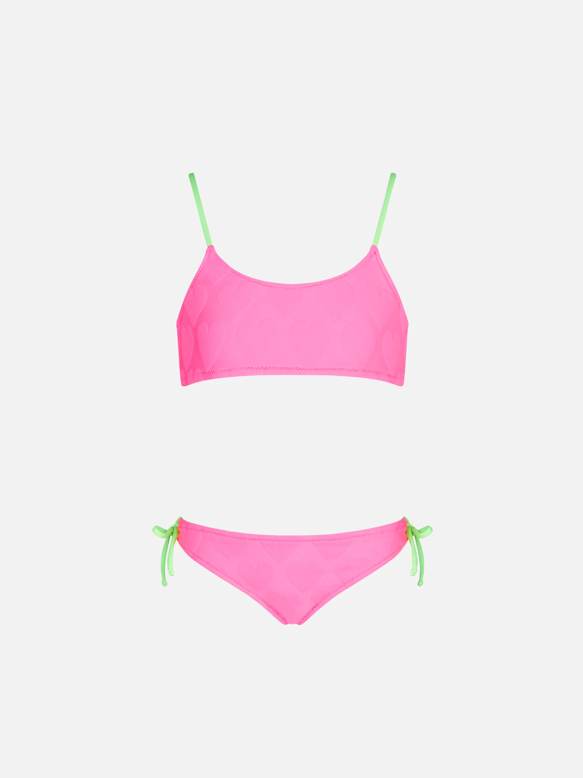 Bralette bikini para mujer con corazones