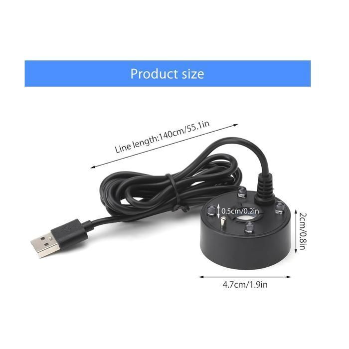 Brumisateur à Ultrasons Brumisateur Ultrason LED Atomiseur Fontaine d'étang Mini Brumisateur de Réservoir d BRUMISATEUR D'EXTERIEUR