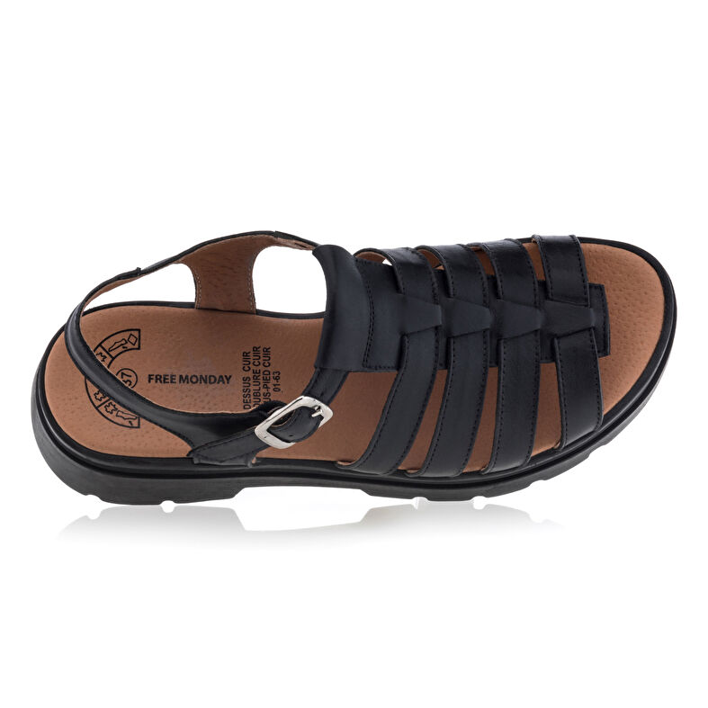 Svarte sandaler / sko med åpen tå til dame