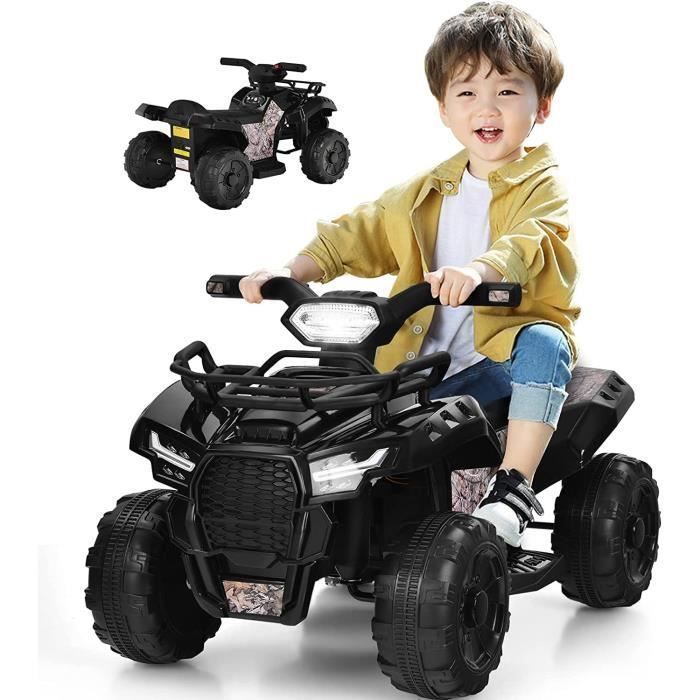 Buggy eléctrico GOPLUS para niños de 1,5 a 3 años, 6 V, efectos de sonido y luz, bocina LED, capacidad de carga de 20 kg, negro - GOPLUS