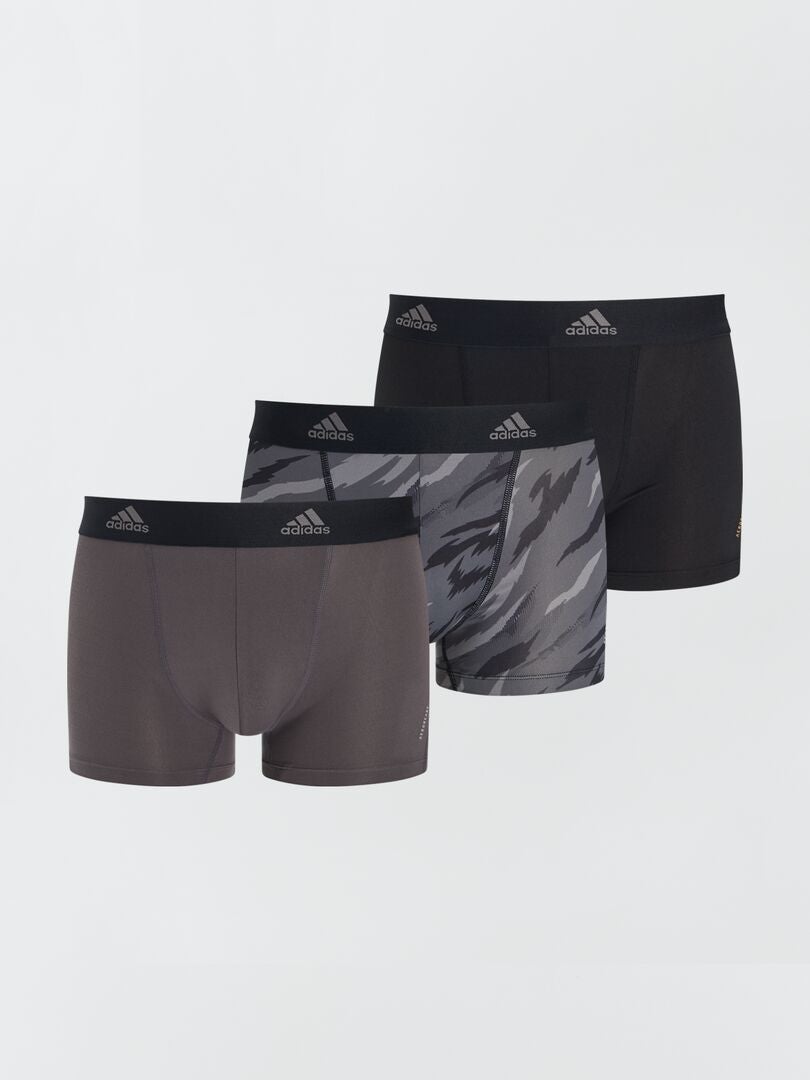 Conjunto de 3 calzoncillos bóxer 'adidas' - NEGRO