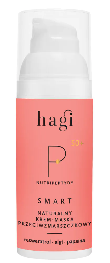 Hagi Smart P 50+ Naturalny krem-maska przeciwzmarszczkowy do twarzy, szyi i dekoltu Nutripeptydy