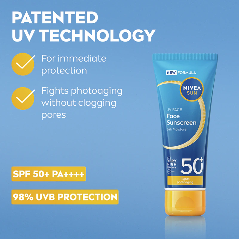 Protetor solar facial NIVEA SUN UV FACE FPS 50+