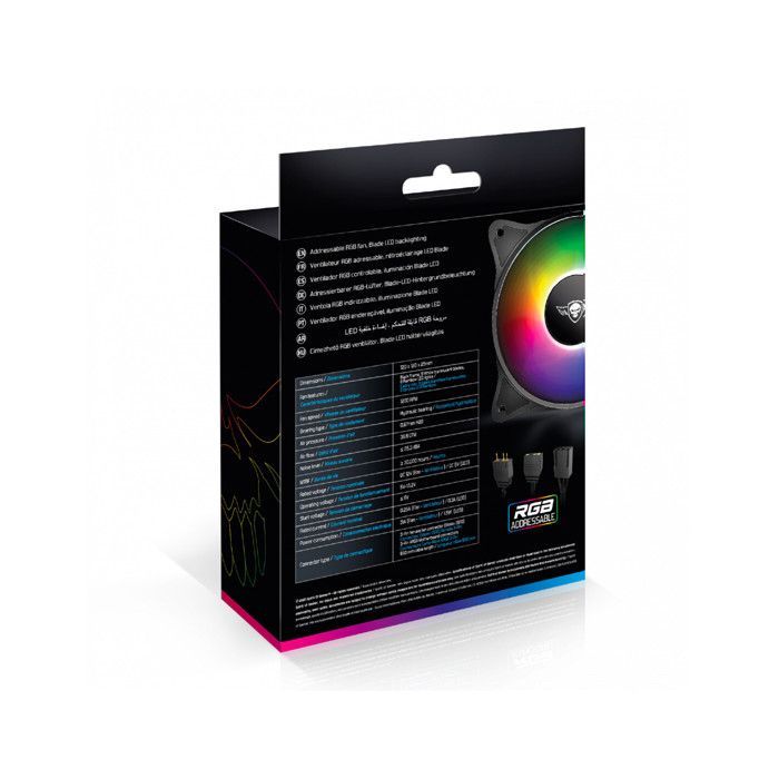 Ventilateur - SPIRIT OF GAMER - AIRFORCE SERIES - 120 mm - RGB Adressable - Silencieux