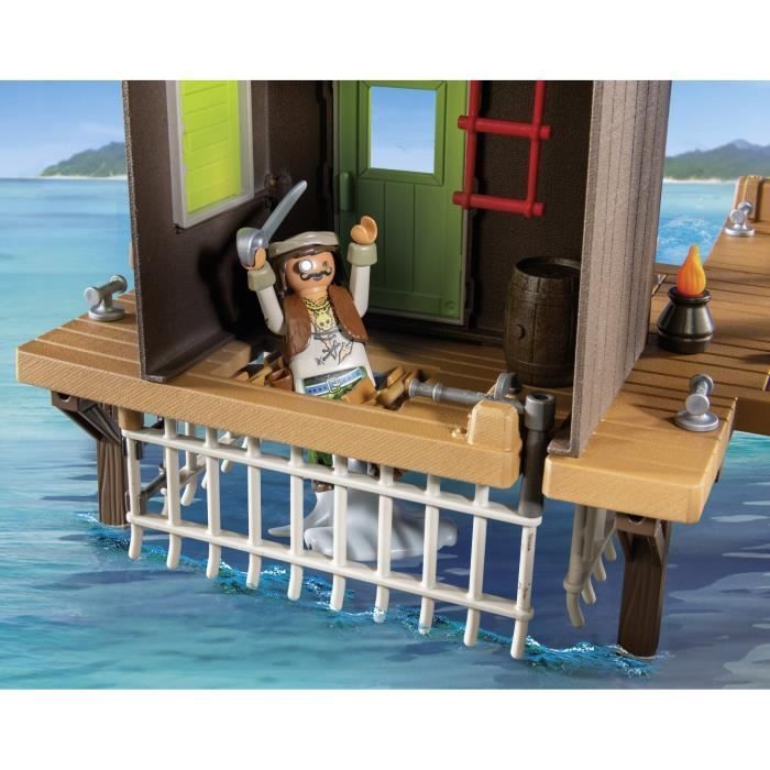 PLAYMOBIL 71792 Pirate Port with Hideout, Prisons and Cannon, 165 pieces, Pirates, Ages 4+