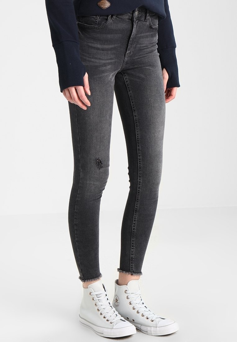 Jeans Pieces coupe skinny - gris