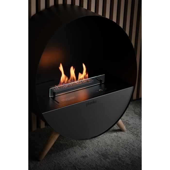 Chimenea automática de bioetanol – Planika – Bubble Wall & Floor – de pie o de pared, tecnología BEV, mando a distancia.