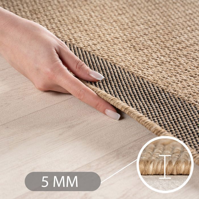 SIMPEX Binnen- en Buitenkleed – ideaal voor woonkamer, keuken, boho-stijl, terras, tuin en balkon, 120x170 cm