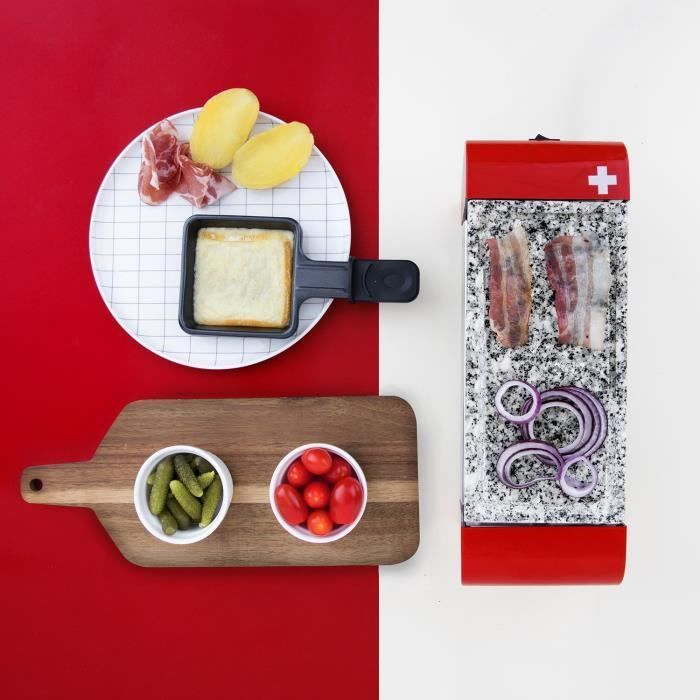 HKOENIG Raclette Grill - RP2 - Serves up to 2 people - Granite plate - Adjustable temperature - 350 W