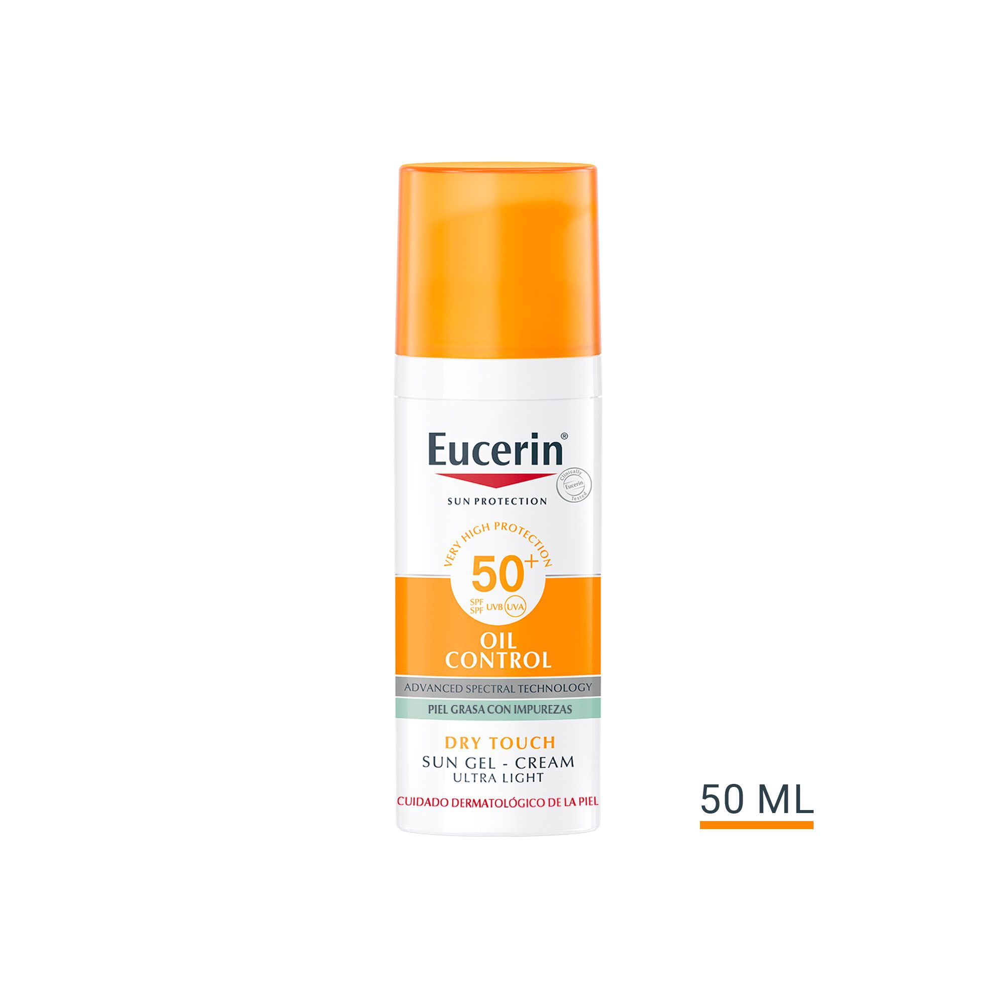 Apsauga nuo saulės gelis-kremas nuo riebalų, sausas prisilietimas, SPF 50