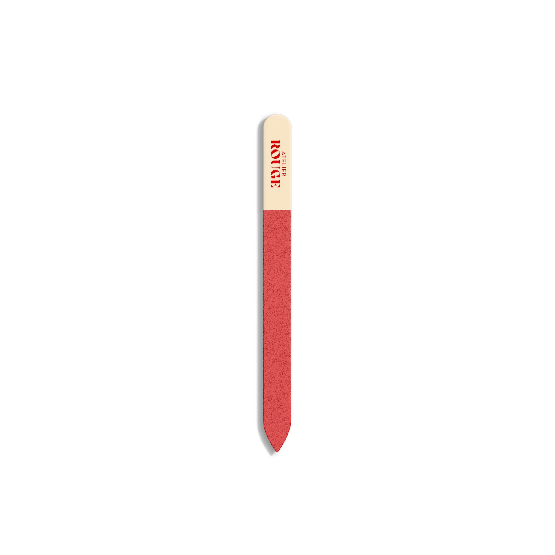 Pilă de unghii clasică din sticlă bej/roșu - Atelier Rouge