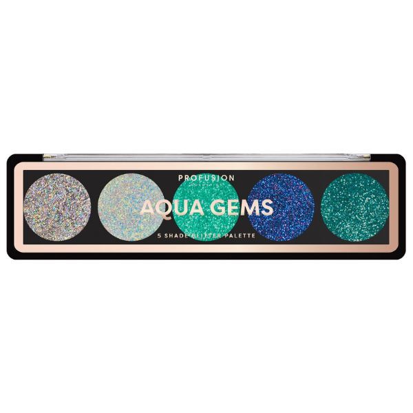 Paleta třpytek Profusion Cosmetics Glitter Gems Aqua