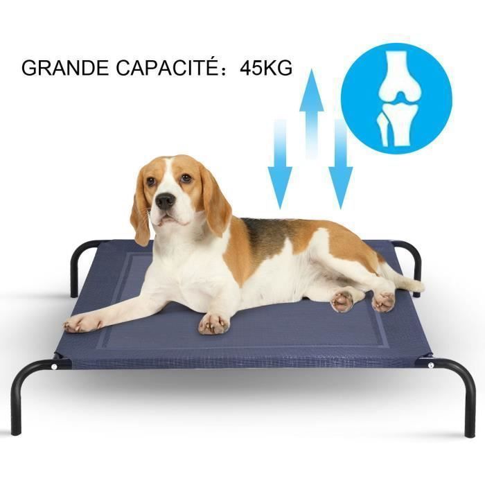 Lit sur Pieds pour Chien Chat - COSTWAY - Taille L - Capacité 45KG - Tissu Textilène