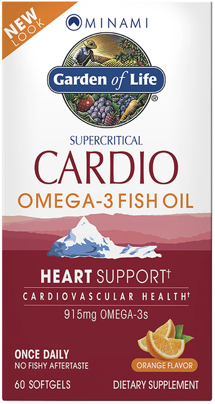 Doplnok stravy Garden of Life Minami Cardio Omega-3 rybí olej na podporu funkcie nervového systému