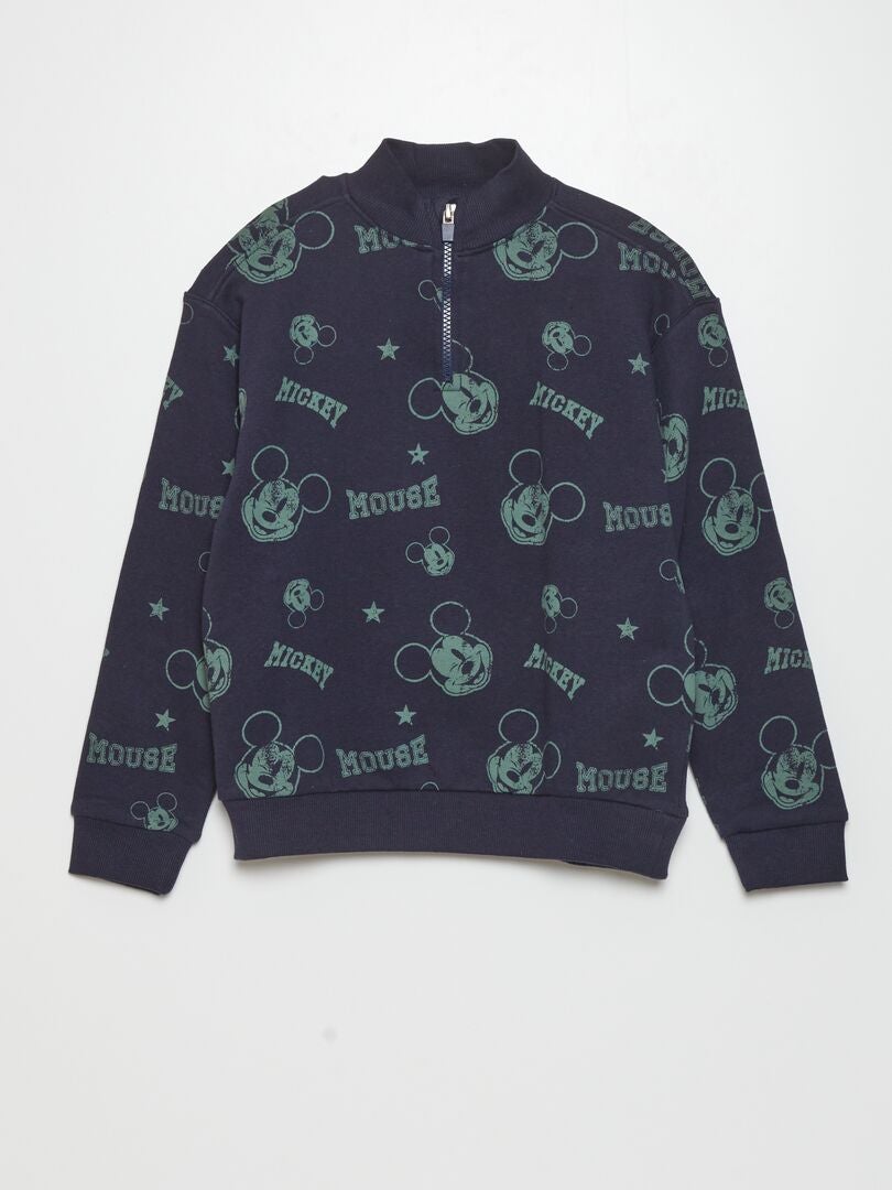 Moletom gola alta com zíper do Mickey Mouse - Super Fácil - BRANCO
