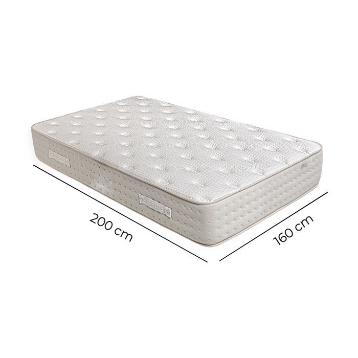 Materasso reversibile MEKA 180x200 cm, in schiuma ad alta densità, zone di riposo indipendenti, rigido, lato estivo/invernale, spessore 26 cm