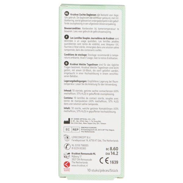 „Kruidvat Opticare“ -1,75 minkšti dieniniai lęšiai<br>Medicinos prietaisas - 10 vnt.